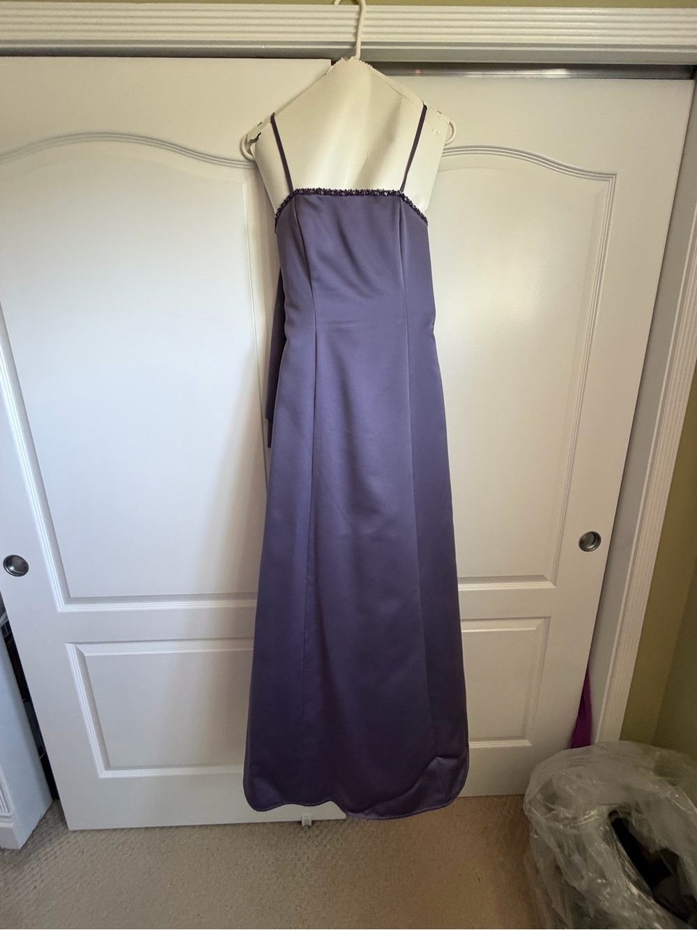 Vintage Y2K C.W. Designs Purple Satin Formal Bat Mitzvah Dress